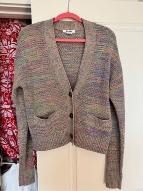 RE/DONE Multicolor Knit V-Neck Cardigan Sweater NWOT
